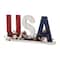 Glitzhome® 18" U.S.A. Wooden Table Decoration
